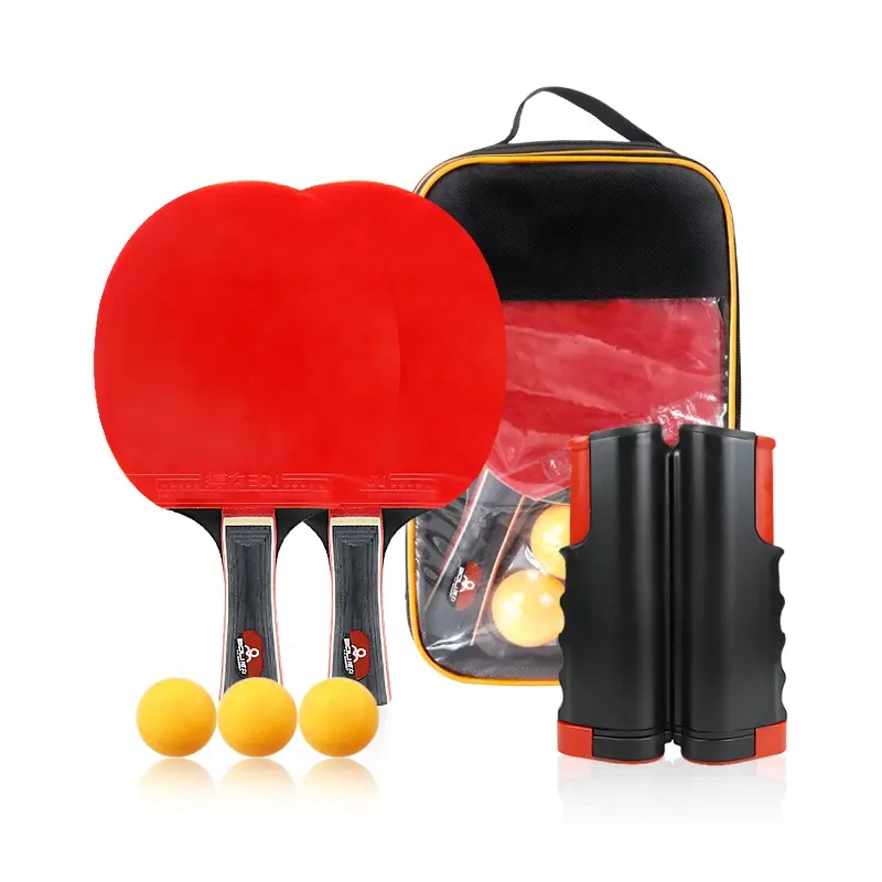 Boli OEM Custom Professional Ping Pong Bat Set Table Tennis Racket 3 Balls Portable Net
