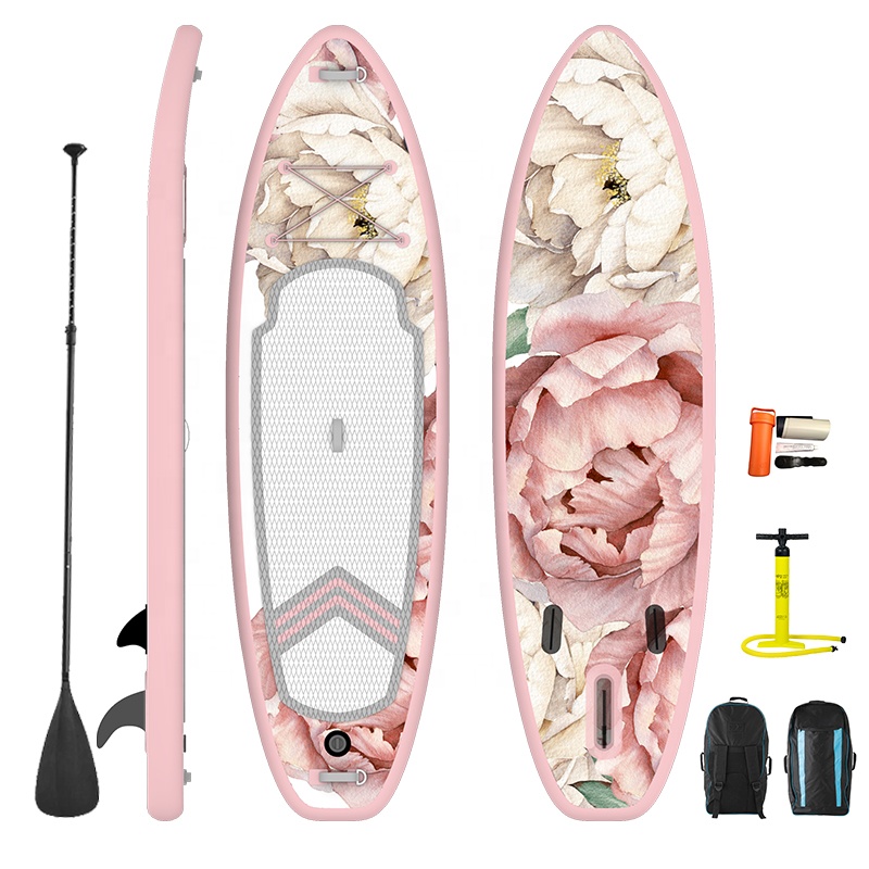 2022 full flowers uv printing inflatable stand up paddle board inflatable