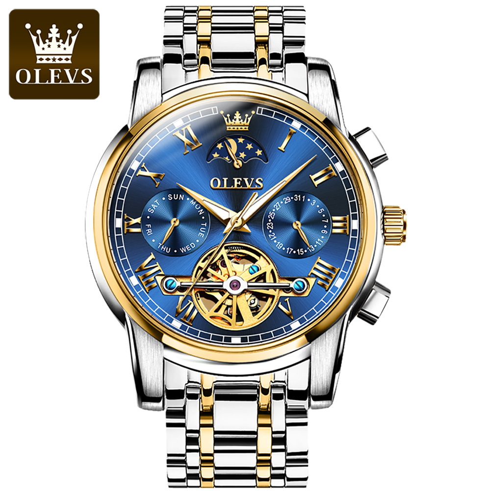 Мужские наручные часы OLEVS 6617 автоматические механические часы Montre Homme модные деловые мужские наручные механические часы