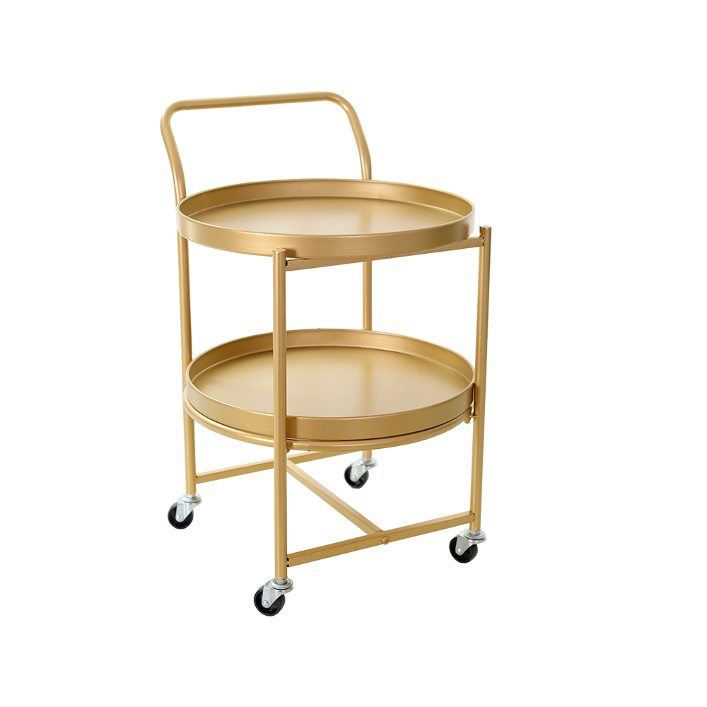 Nordic Iron Double Trolley Tea Table Living Room Bedroom Sofa Storage Side Several Nail Salon Multi-Functional Corner Tea Table