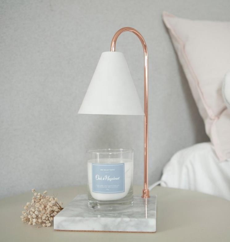 Adjustable brightness smokeless and dustless marble aromatherapy lamp Scented Candle Warmer