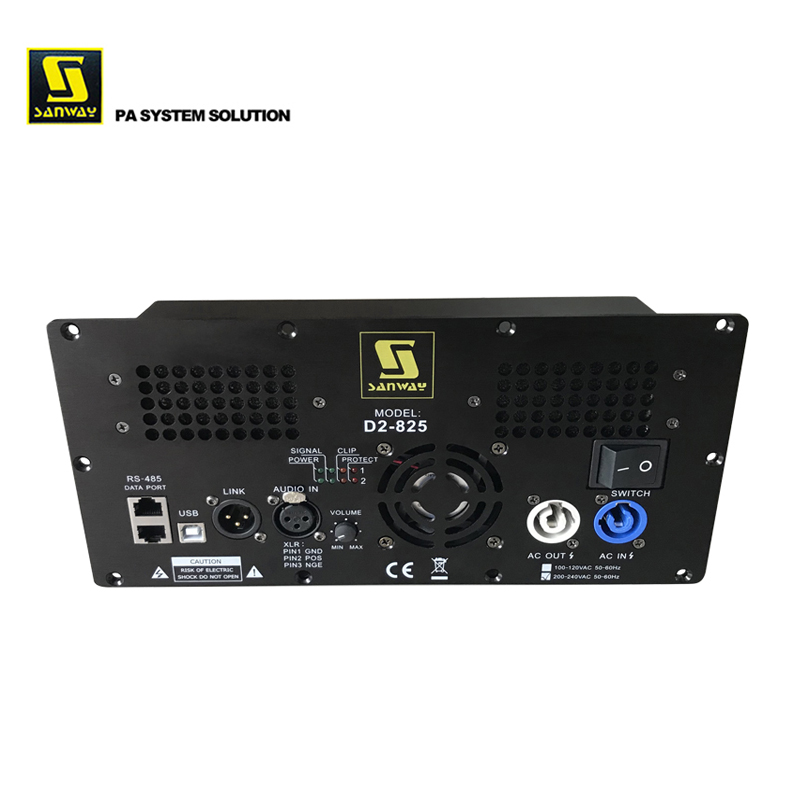 D2-825 800W 250W 2CH DSP активный усилитель пластины для динамика Bi-amp