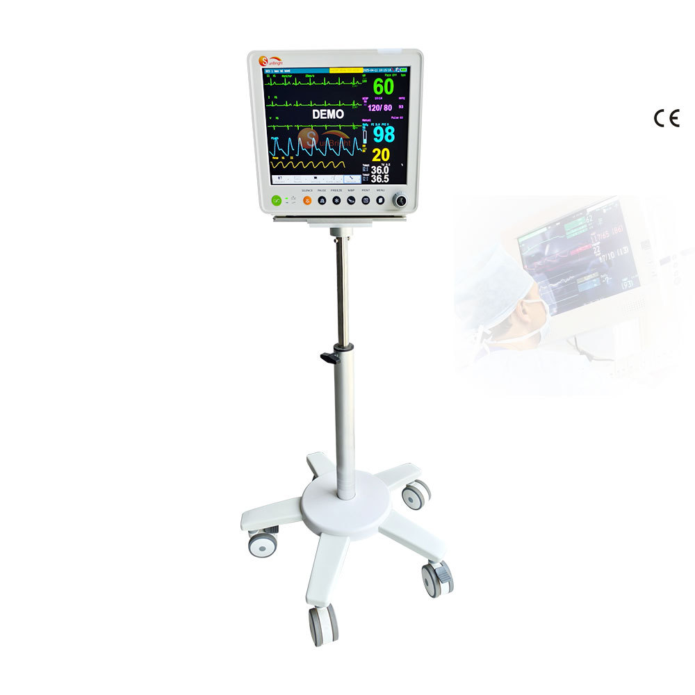 Portable Medical Bedside Touch Screen Vital Sign Patient Monitor