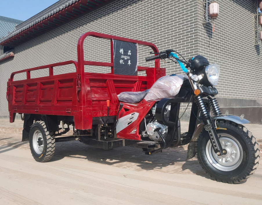 New 3 wheel motorcycle motorized tricycles dump150cc gasoline Cargo tricycle for sale