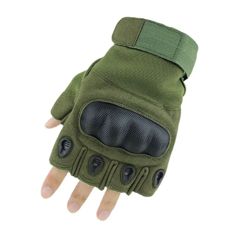 Tactical Army Military Rubber Hard Knuckle Army Half Finger Touch Screen Gloves for Men Fit for Cycling Motorcycle