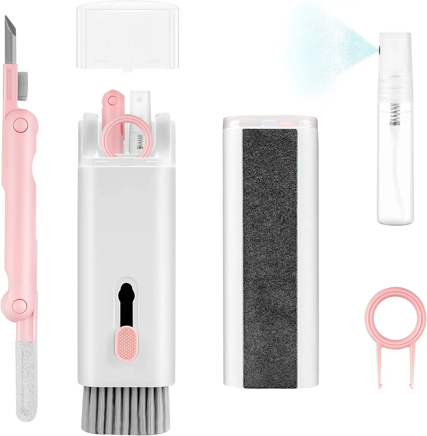 Multifunctional Computer Phone Cleaner Pen Brush Tool Kit 7 In 1 Airpods Earphone Keyboard Cleaning With Keycap Puller