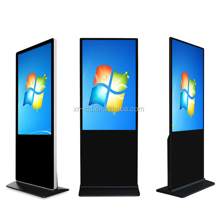 Внутренний напольный сенсорный экран Totem Lcd рекламный дисплей