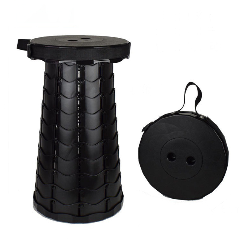 Portable Plastic Nylon PP Camping Fishing Garden Folding Chair Telescopic Collapsible Stool