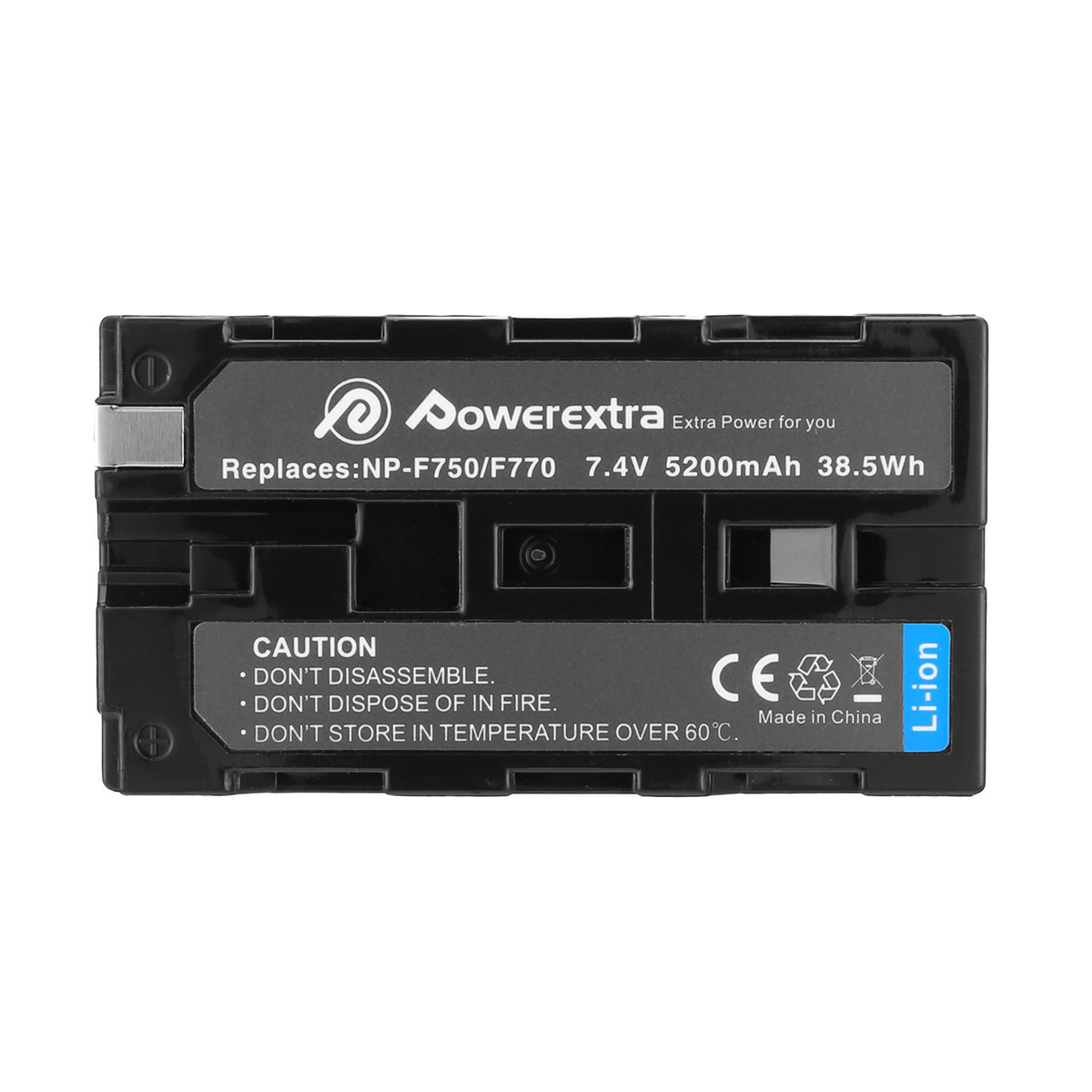 Powerextra Замена NP-F750 аккумуляторная зарядка аккумулятора с цифровой индикацией для Sony NP-F730, NP-F750, NP-F760, NP-F770 батарея