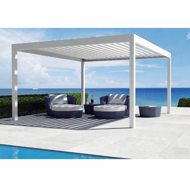Открытый сад современный алюминиевый водонепроницаемый Pergola покрывает жалюзи крыши Pergola