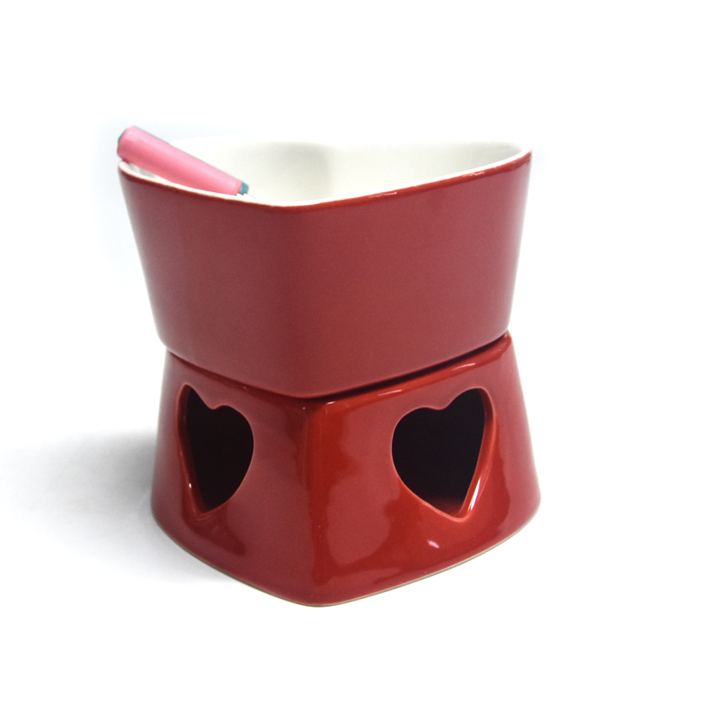 High Quality Multi-colored Ceramic Chocolate Fondue Set,Chocolate Set with Customized Logo Printing