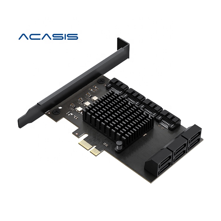 Качественный продукт, 6 Гбит/с, 10 портов PCIE на SATA 3,0, плата расширения для майнинга биткоинов Чиа эфириума