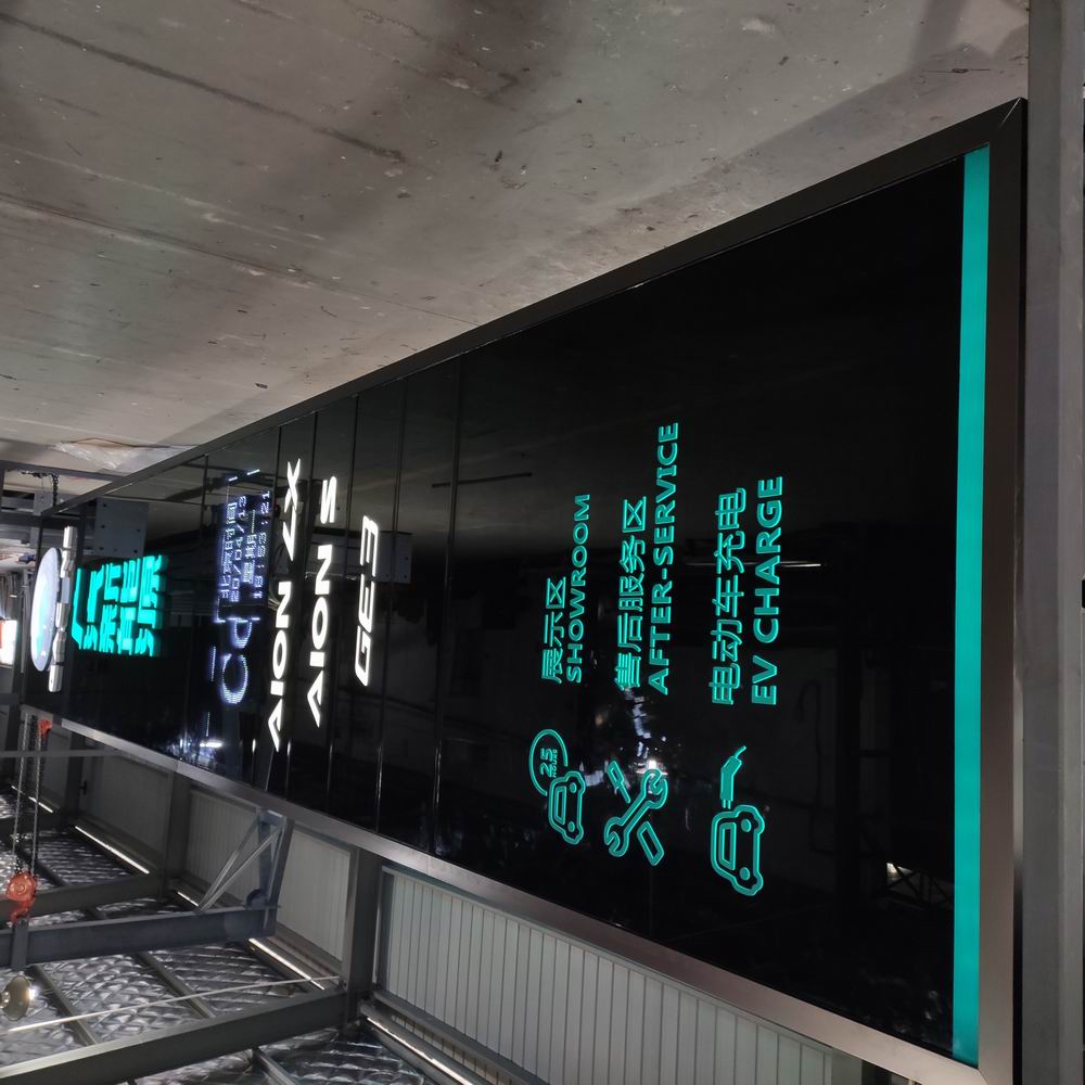 professional factory custom illuminated led signage lightbox acrylic outdoor double sided led sign