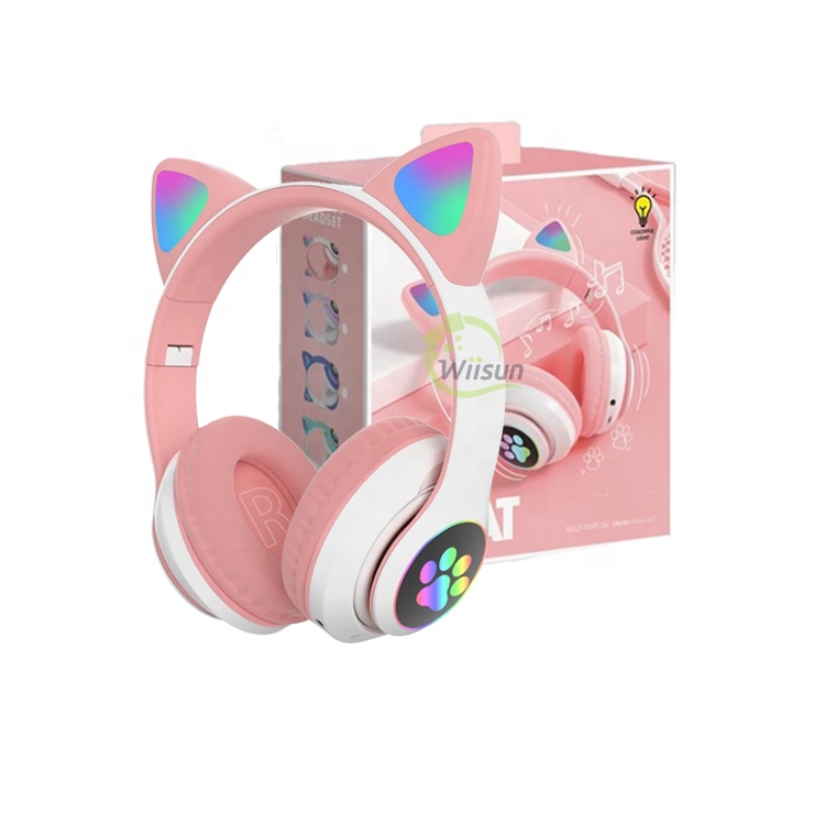 Наушники Amazon Cute Cat BT5.0 гарнитура динамик Led беспроводные Игровые наушники Cat наушники STN28 B39