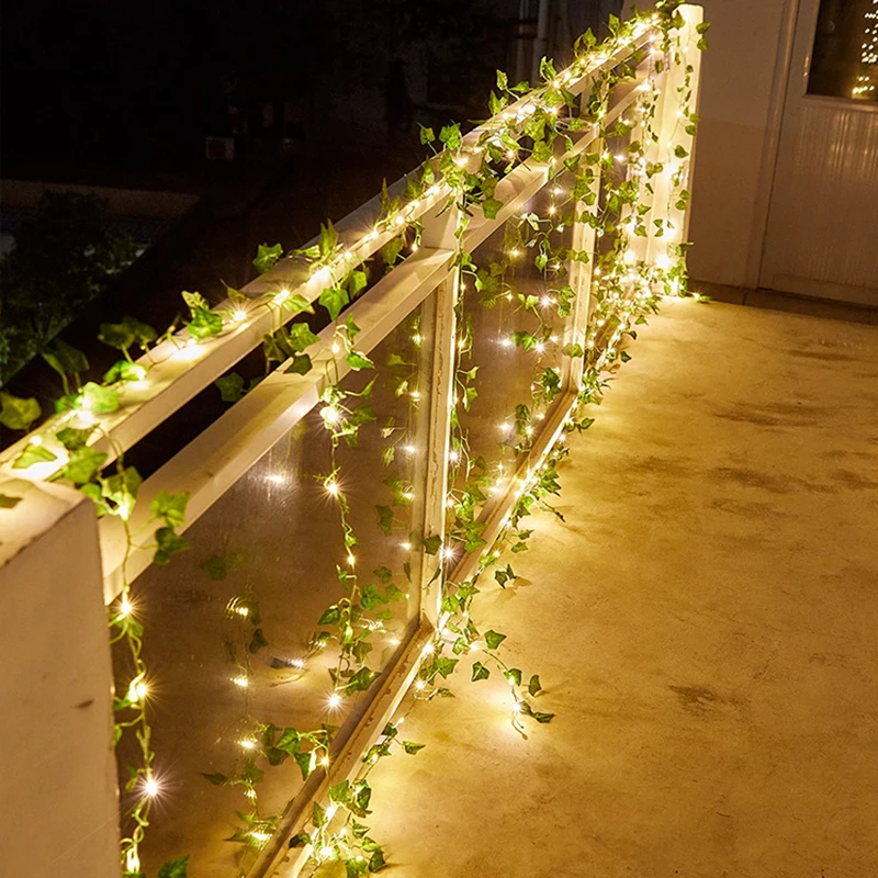 Plant rattan solar string lights 10m 100LED /5M 50 LED Waterproof Outdoor Garland Solar Lamp Christmas for Garden Decoration