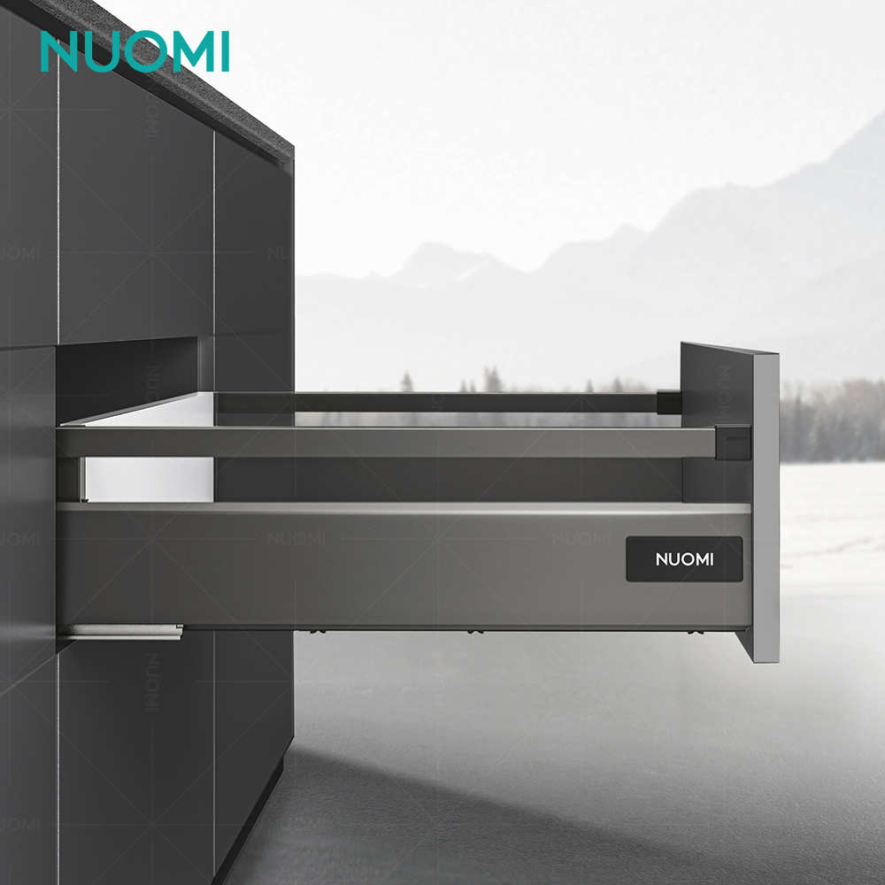 NUOMI OYA Furniture Hardware Heavy Duty Drawer Box Soft Close Telescopic Channel Full Extension Kitchen Undermount Drawer Slide