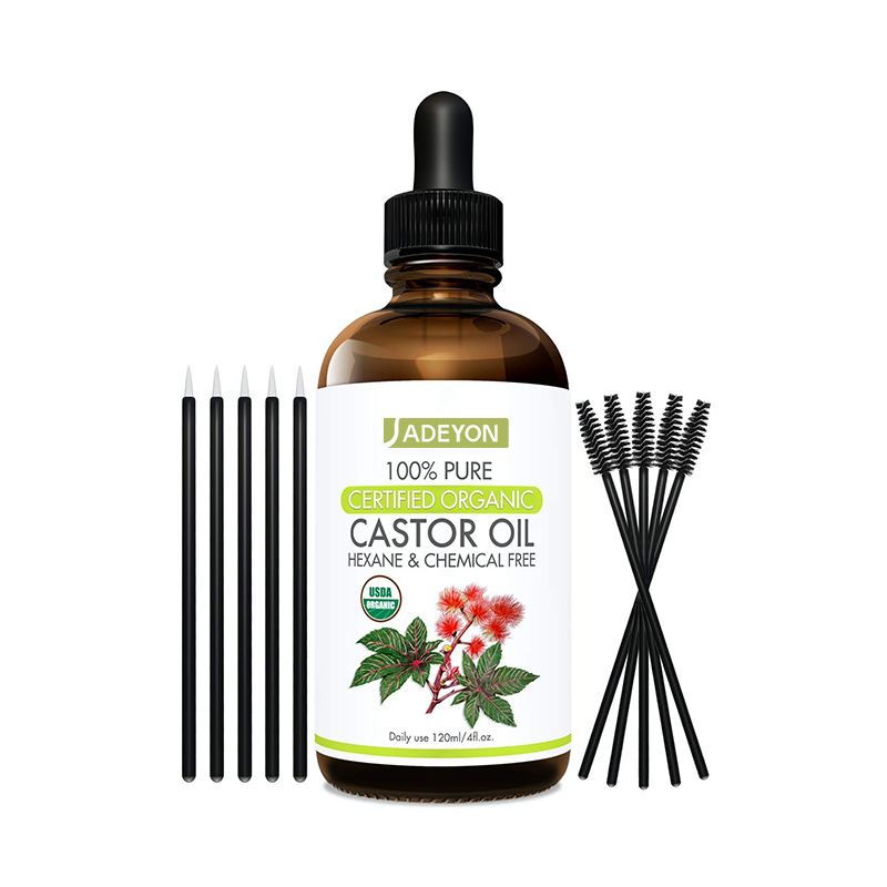 Private Label 100% Pure natural Organic Cold Pressed Jamaican Castor Oil for Hair Eyelash Eyebrow Growth