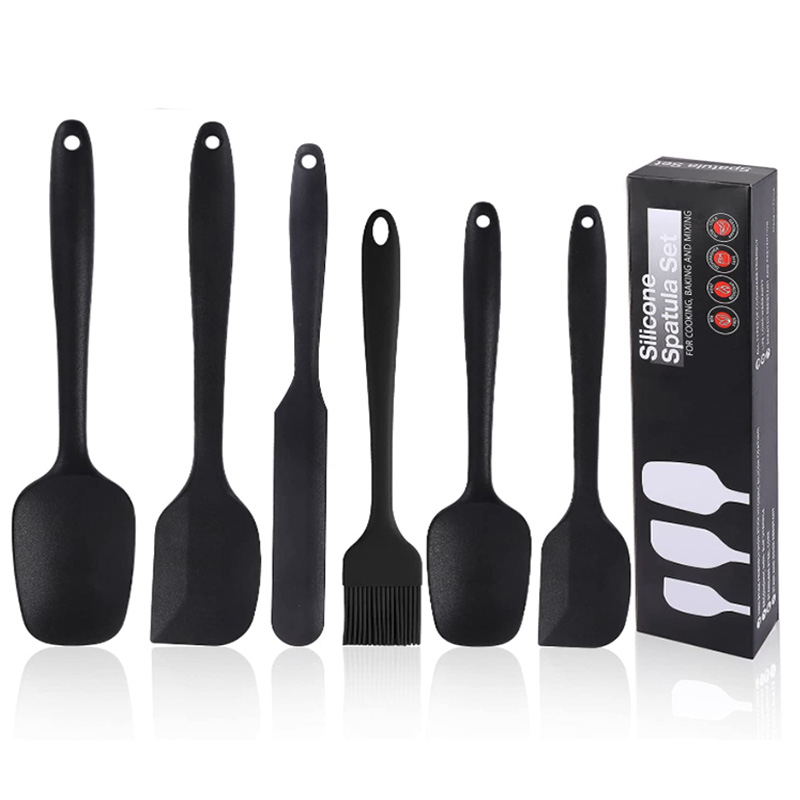 6 Piece Non-stick Spatula Oil Brush Food Grade Silicone Kitchenware Utensils Set Baking Tools