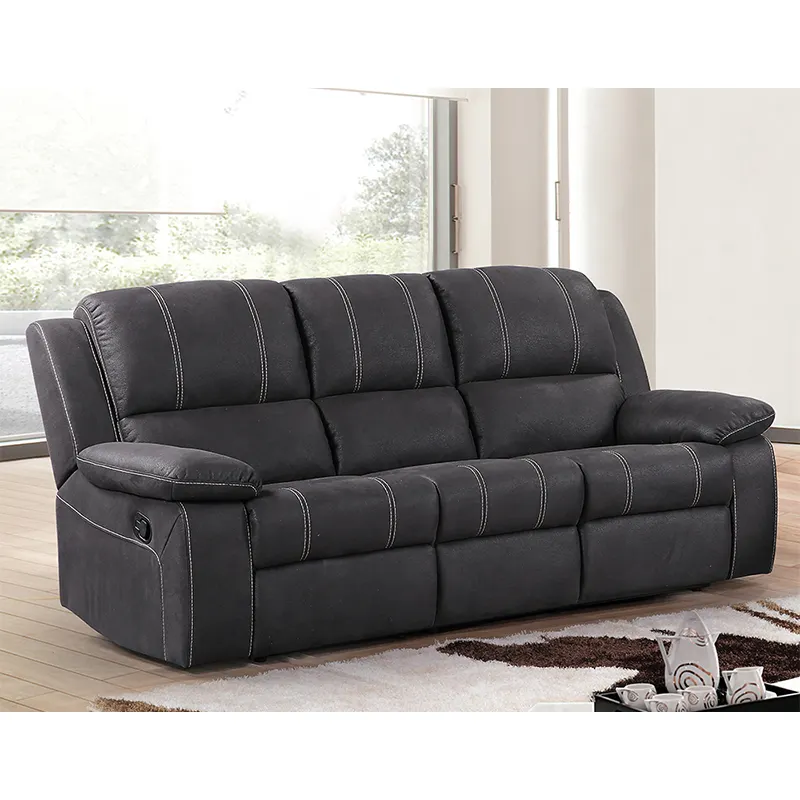 Элегантный дизайн гостиной кожаное 3 seater кресло-диван