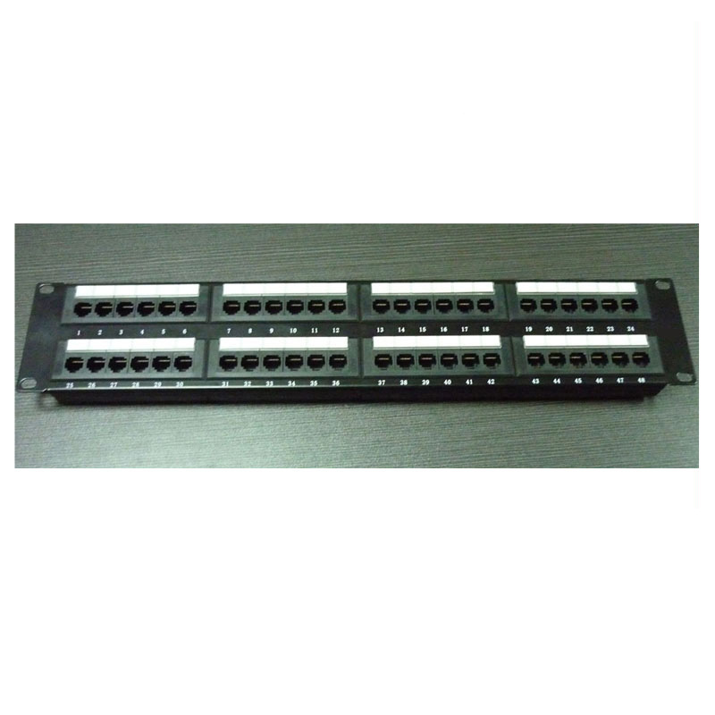 19 дюймов 2U 48 Порт Cat6 UTP патч панель с задней пластины 110IDC