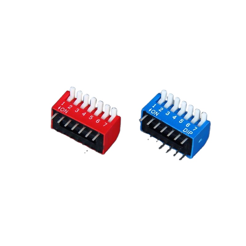 DPL07 RGT 7Pin SPST нажимной выключатель электронный красный DIP переключатель