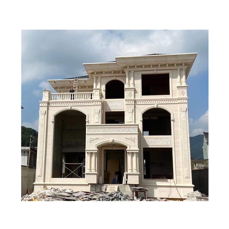 natural moca cream white limestone exterior wall cladding