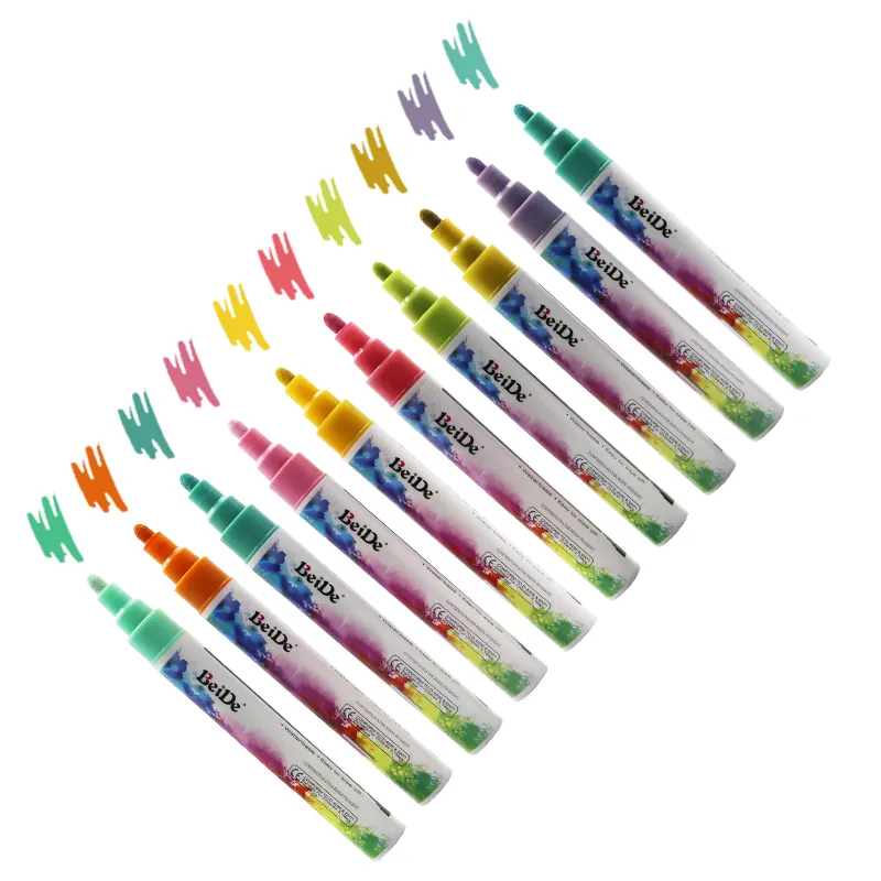 Neon color water based ink window liquid chalk marker pen washable markers for kids