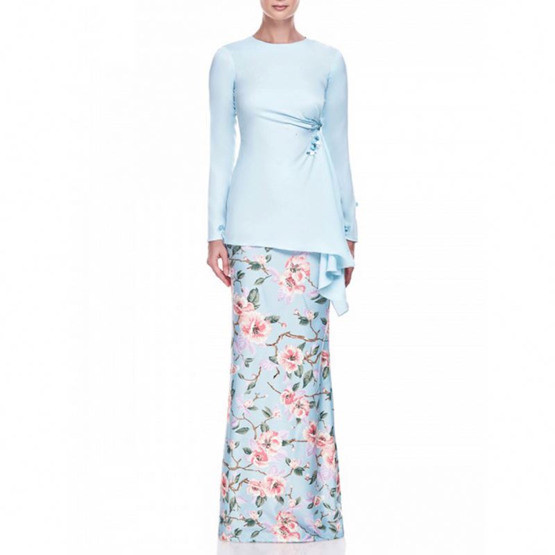 Модный стиль индийское сари вышивка Премиум мусульманская одежда Kurung шифонг халсукар Baju кебая Современная