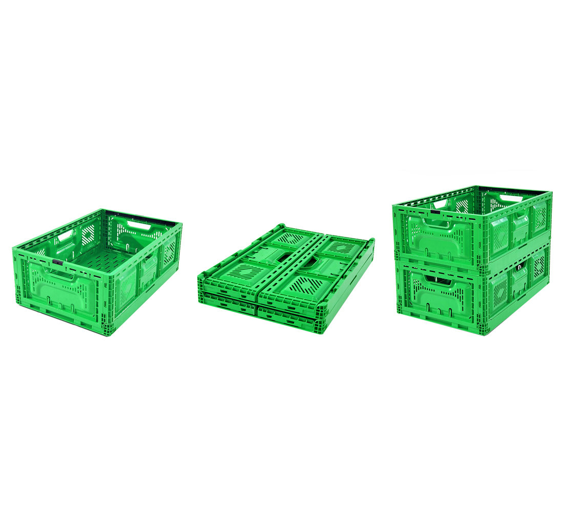 PP Shipping Crate Collapsible Plastic Boxes Plastic Mesh Foldable Collapsible Moving Folding Crate