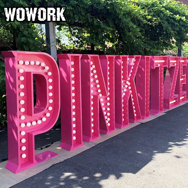 Светодиодный светильник WOWORK для наружной вечеринки, розовый светильник для свадебного шатра, светильник для украшения магазина