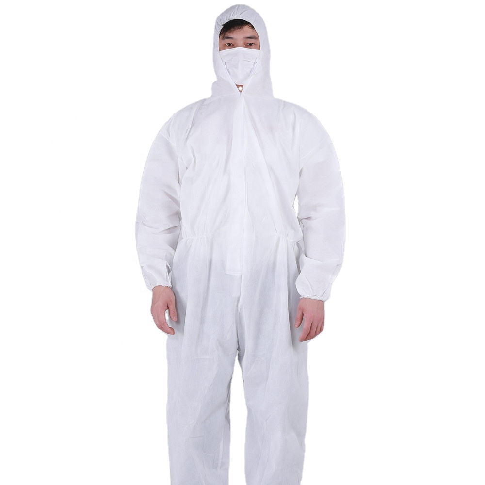 In Stock Microporous Disposable Coverall Type 5/6 Protective Overalls Cut For Disposable Food Factory Coverall
