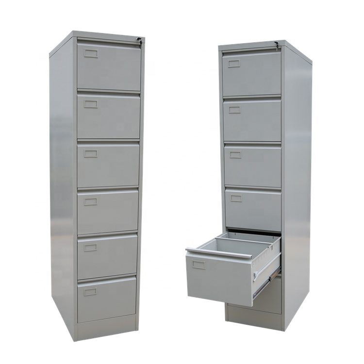 Office Furniture 6 Drawer Vertical File Cabinet Home Study Steel Vertical Storage Cabinet