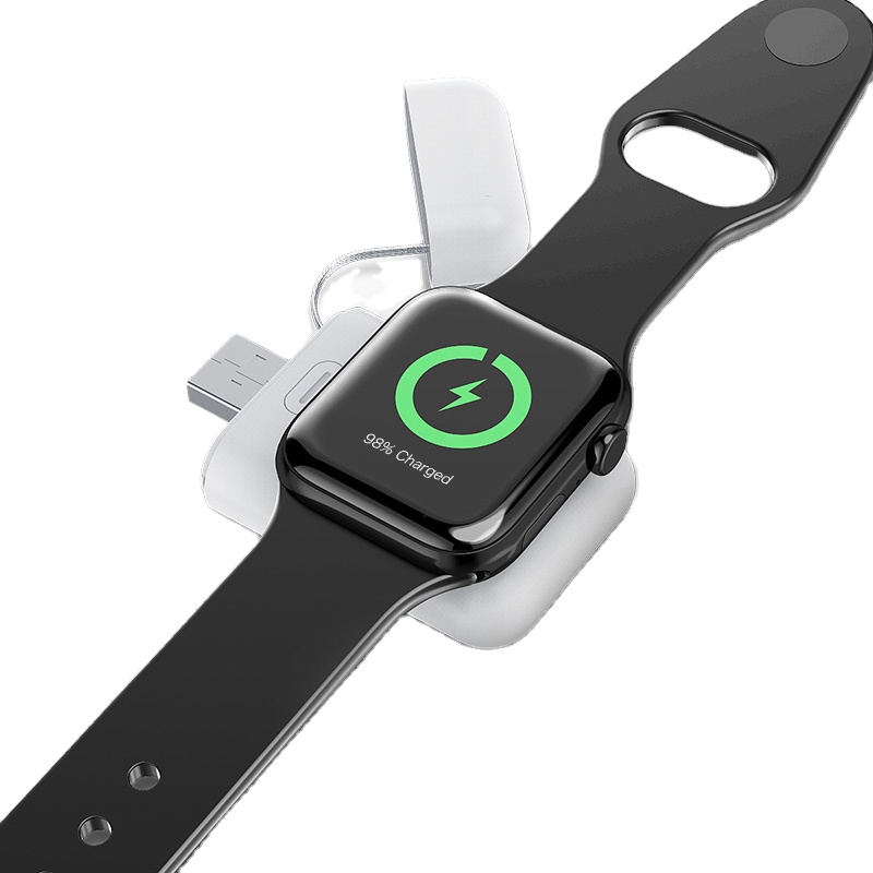 Портативное беспроводное зарядное устройство для Apple watch 1 2 3 4 с магнитной адсорбцией, встроенный аккумулятор 1000 мАч для зарядного устройства часов