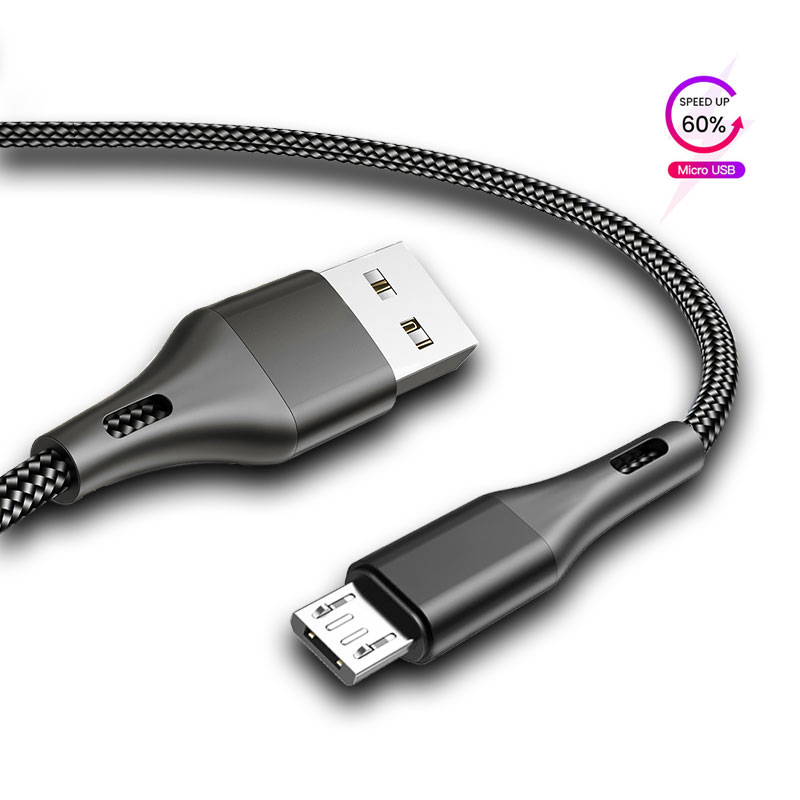 1 м 2 м 3 м продвижение Плетеный Android микро USB кабель алюминиевый корпус 2.4A Быстрая зарядка для Samsung телефона Usb кабель зарядное устройство