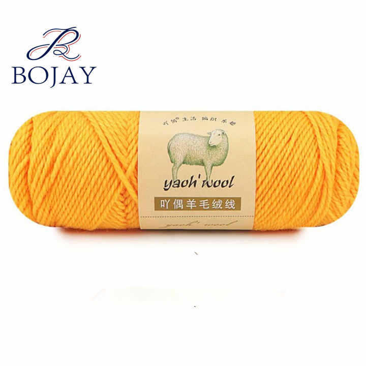 Новая пряжа Bojay, однотонная, 100 г, Шариковая пряжа, 50% шерсть, 50% акрил, Смешанная ткацкая шерстяная пряжа для вязания крючком