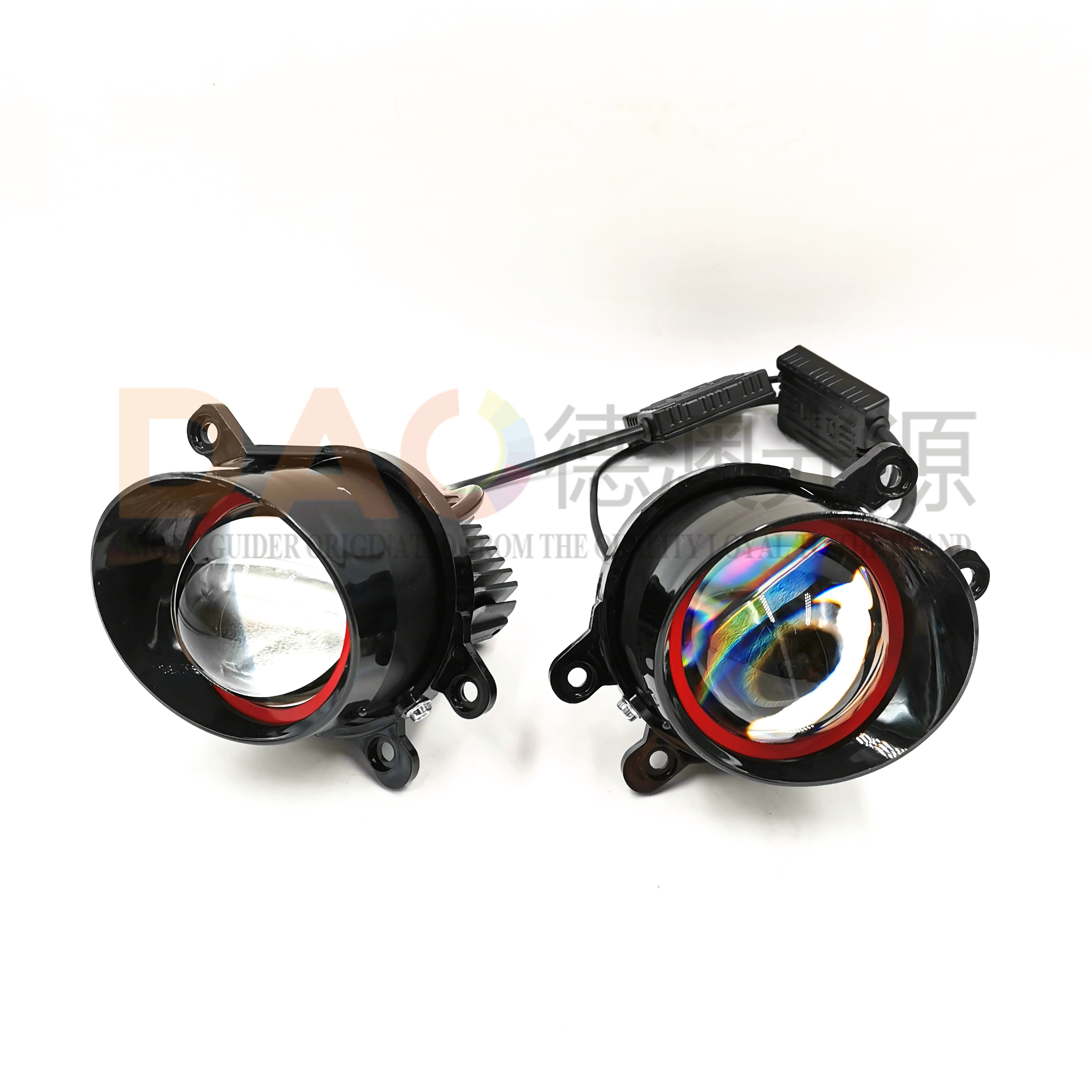 Дао 3 дюйма LEDD противотуманной фары 12V 35W 2 шт. Bi светодиодные противотуманные фары объектив проектора с синим покрытием для universal' Автомобильный свет