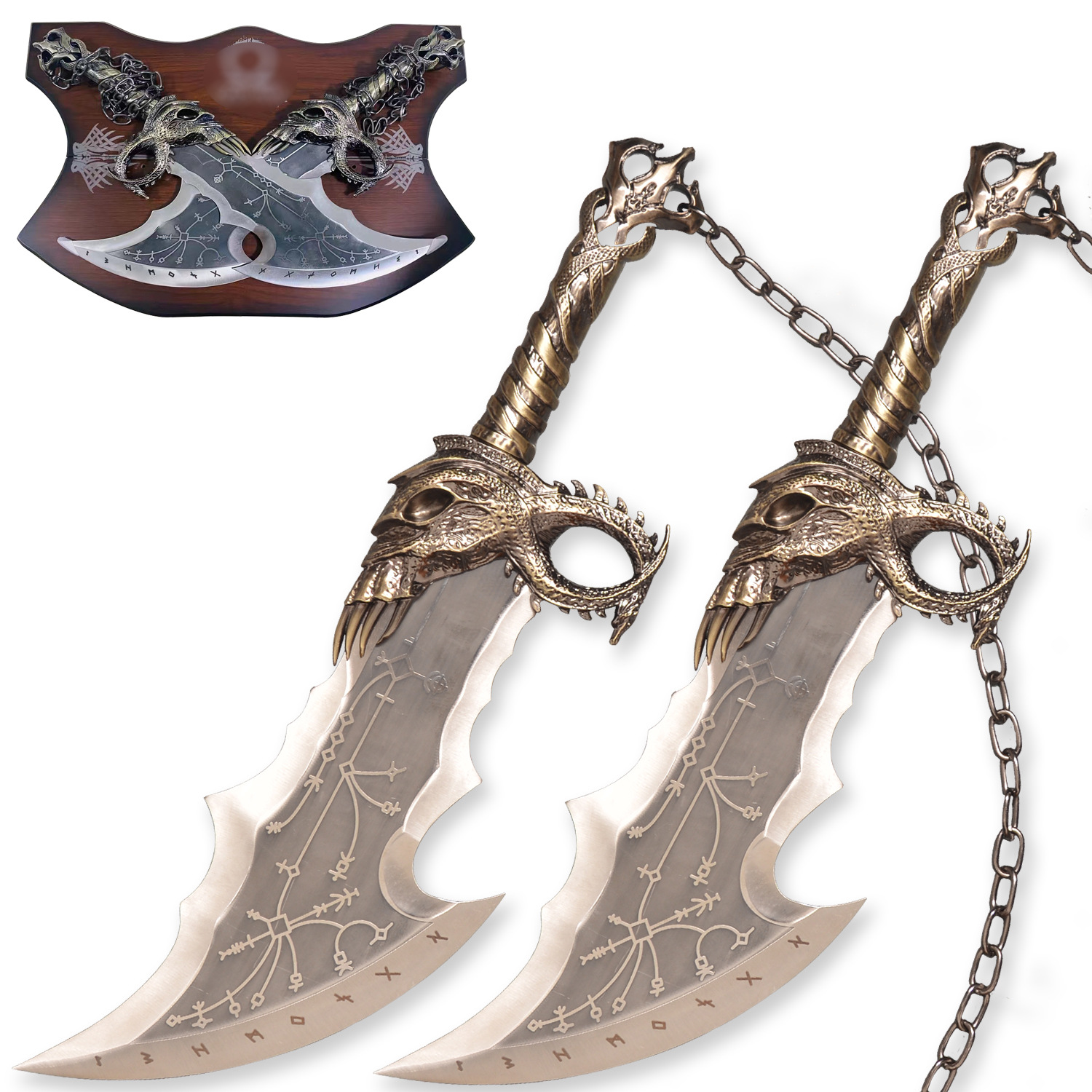 Hot Selling 52cm God of War Kratos Blades of Chaos Sword For Cosplay Collection
