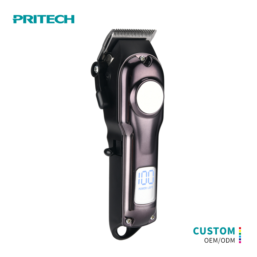 Pritech Customizable Rechargeable Electric Hair Clipper Professional Cordless Haircut Machine