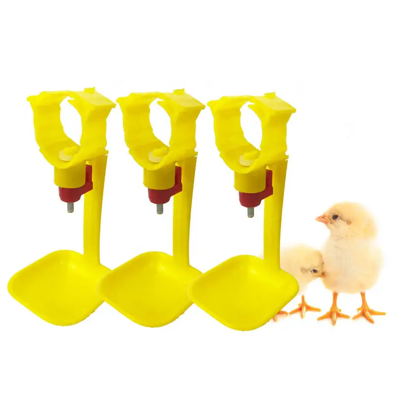 Automatic Broiler Layer Chicken Farm Equipment Poultry Water Drip Cup Drinkers Plastic Chicken Nipple Drinker With Cup