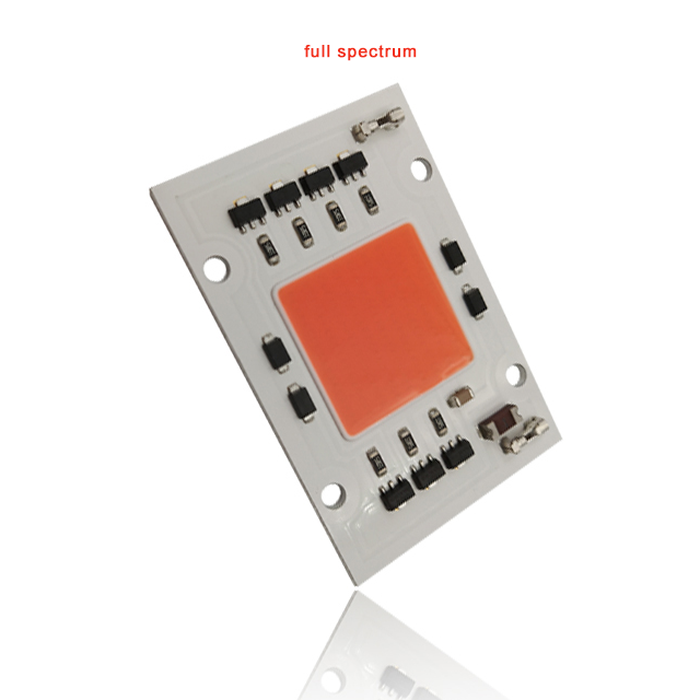 Гидропоники cob led grow light 380nm-840nm chip led cob полный спектр 50 Вт для выращивания растений в помещении