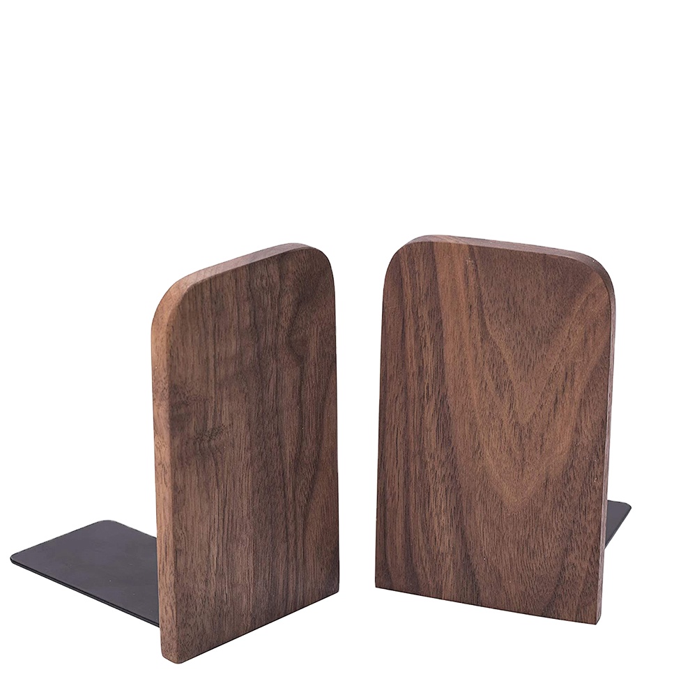 Dark Bookend 2020 самый продаваемый продукт сверхмощный l-образный заказной декоративный держатель для книг темное дерево Подставка для книг