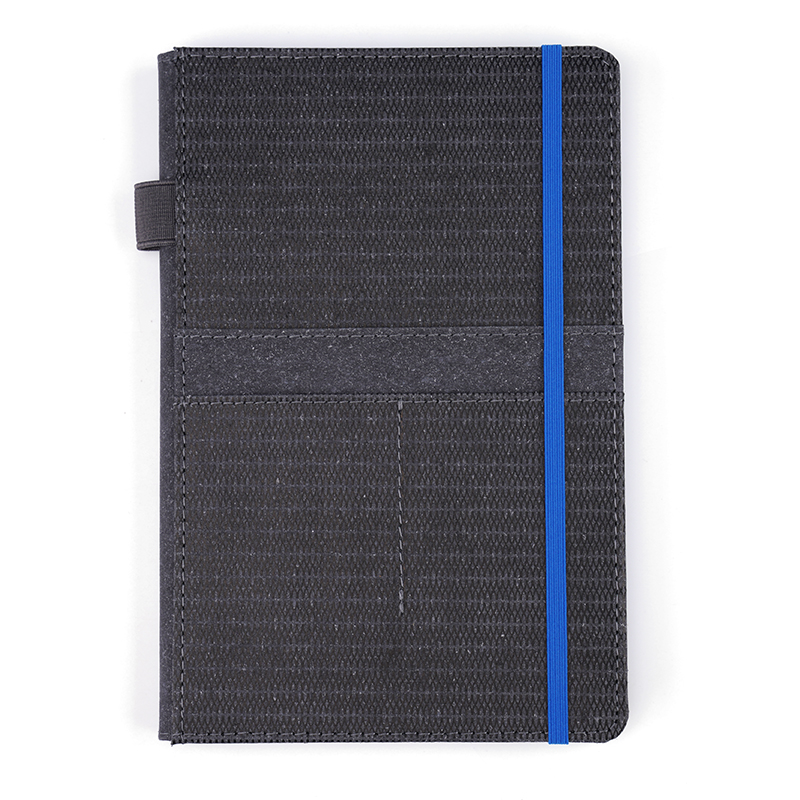 Silk Screen Printing Zipper Pocket Notebook Notebook Fashion Glitter A5 Notebook With Ribbon