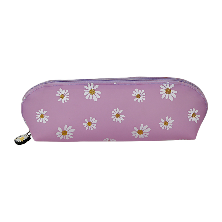 Attractive Price New Type Purple Pencil Case Daisy Flower High Quality Tpu Pencil Case