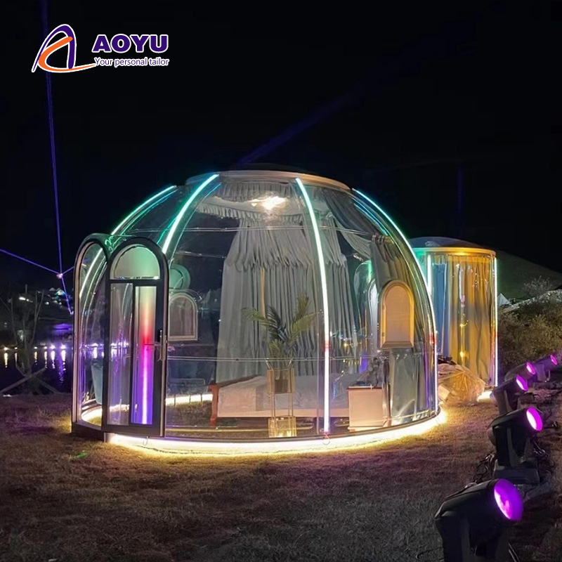 Большой заказ, роскошная прозрачная купольная палатка igloo для отеля