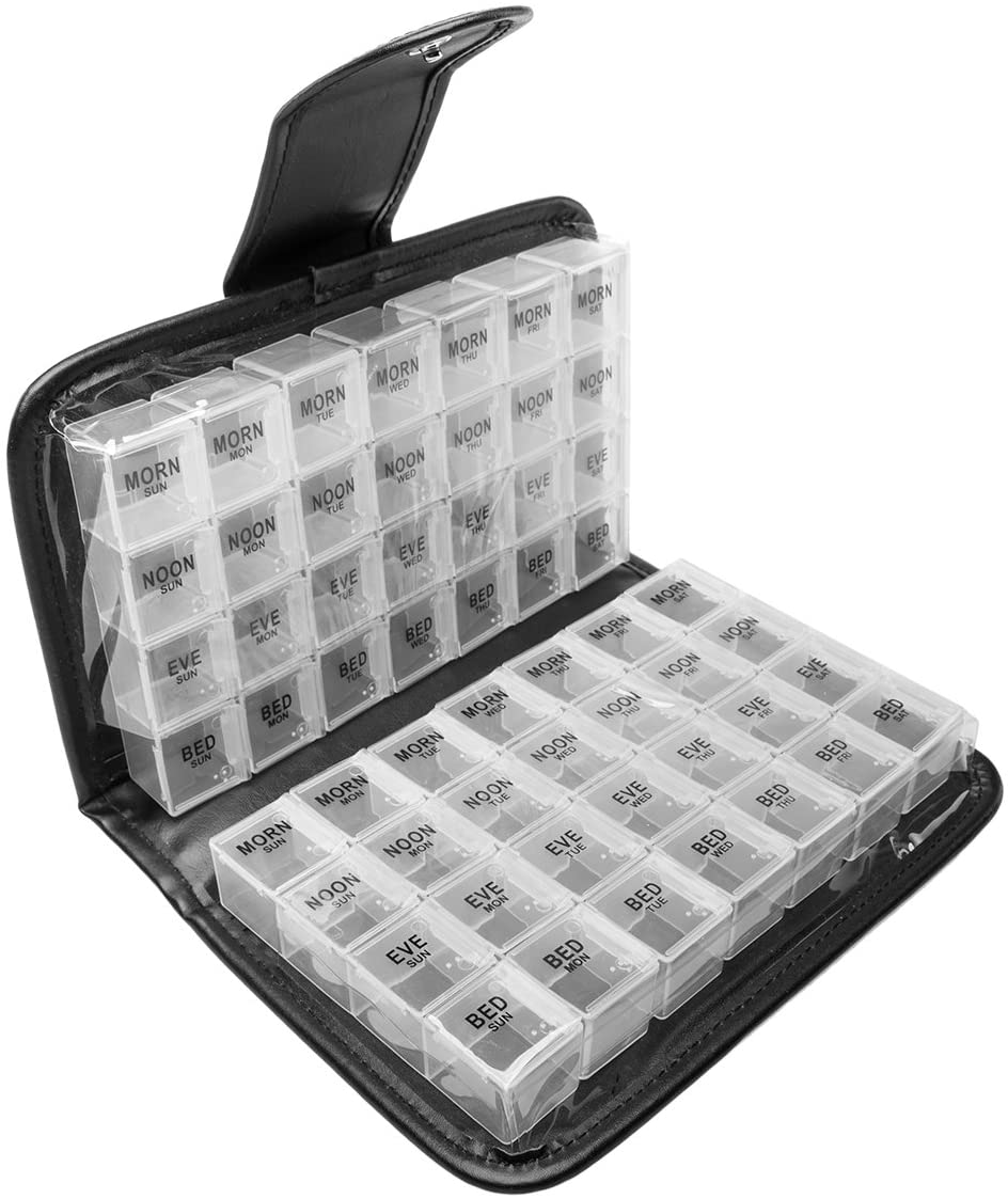 Promotional Custom 14 Day Pill Organizer with Case