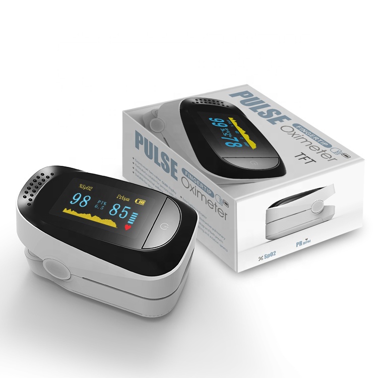 High quality testing TFT Display Fingertip Pulse Oximeter
