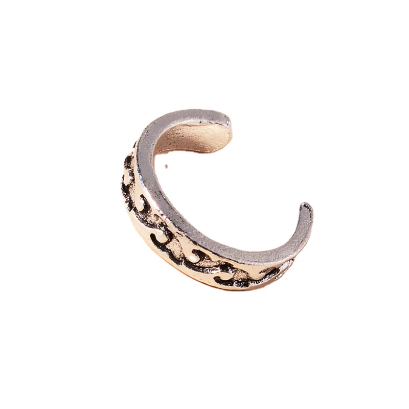 European and American Cheap Toe Ring Simple Retro Carved Wave Pattern Open Foot Bohemian Style Tail Ring
