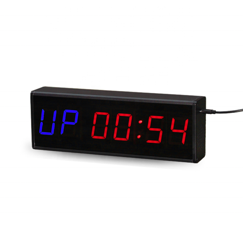 Training Battery Operated Interval Portable Countdown 6 Digit 1.8 Inch Desktop LED stopwatch Digital Number Display