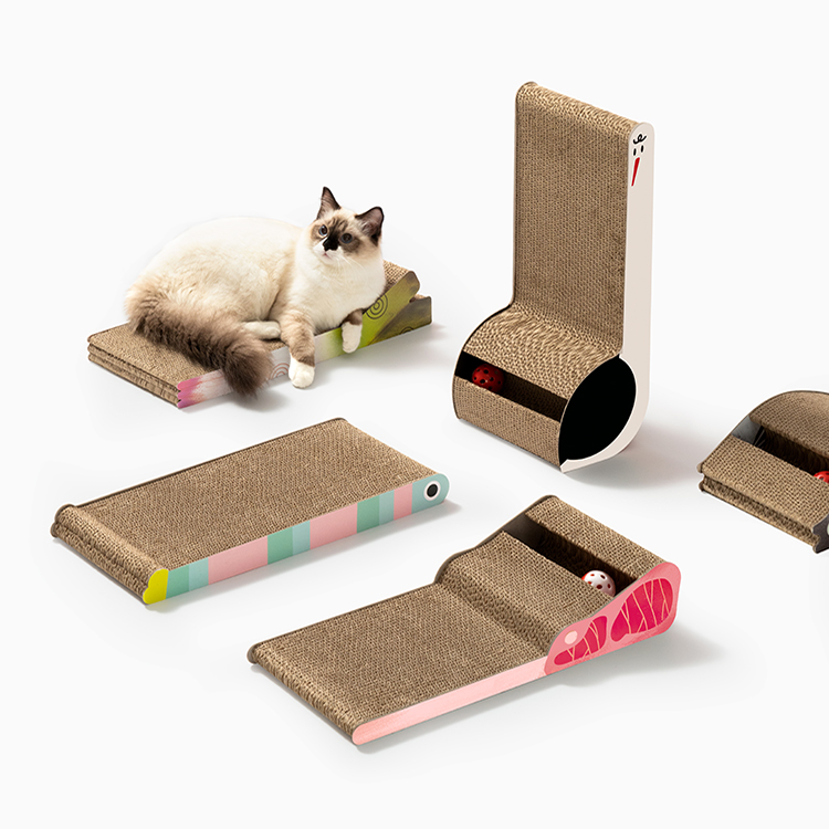 2021 новый дизайн, кошачья Когтеточка MewooFun, картонная Экологически чистая кошачья Когтеточка с игровым мячом