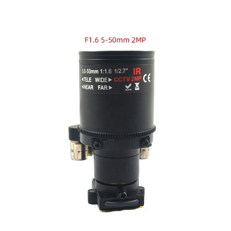 2Megapixel 5-50mm Motorized Lenses D14 Mount View About 100m OEM ODM Video Digital Network CCTV Camera Lens